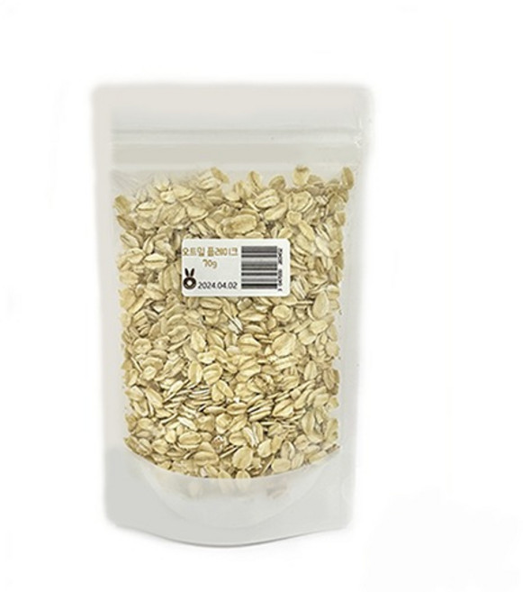 [미니스토리] 오트밀 플레이크 / 슈가글라이더 햄스터 피그미다람쥐 소동물 간식, 1개, 70g