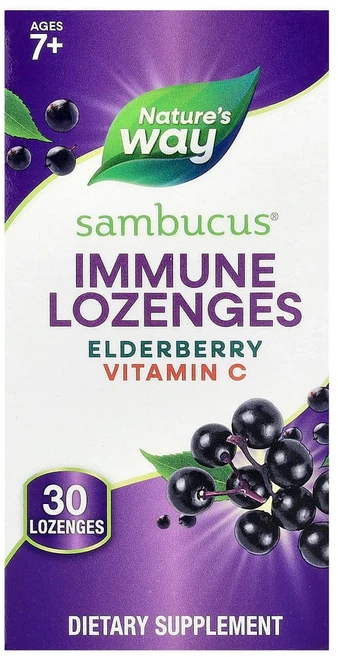 네이처스웨이 삼부커스 비타민C 함유 표준화 엘더베리 오리지널 사탕 정제 30정, 1개 - 쿠팡