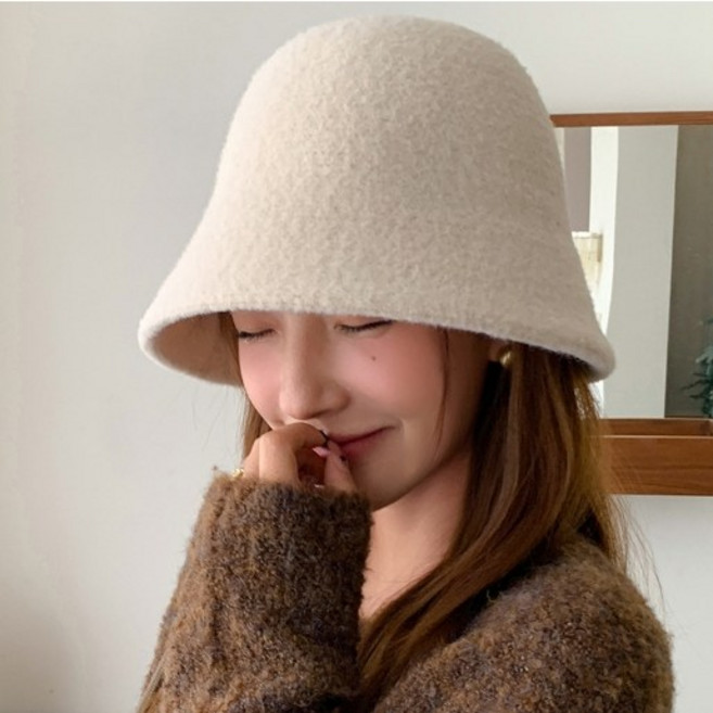 (왓썸) 부드럽고 따뜻한 뉴 캐시미어 혼방 버컷햇 겨울모자