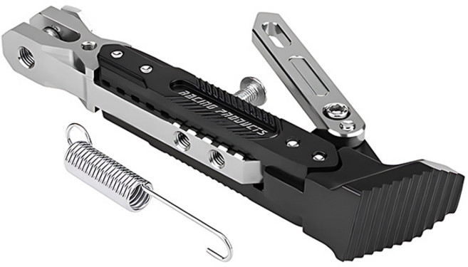 오토바이 킥스탠드 바이크 받침대 바이크 스탠드, B.실버, 1개