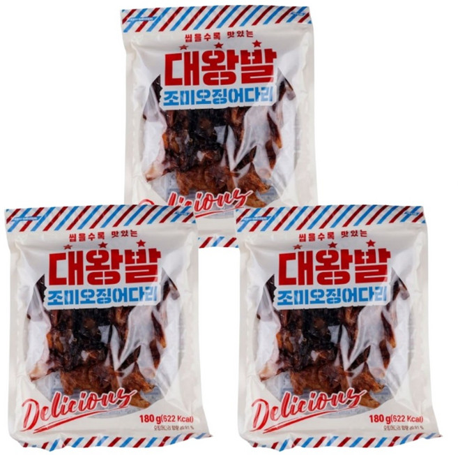 대왕발 조미오징어다리, 3개, 180g