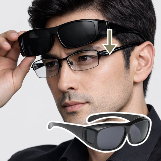 더마르 안경위에 쓰는 선글라스 편광 운전 빅사이즈