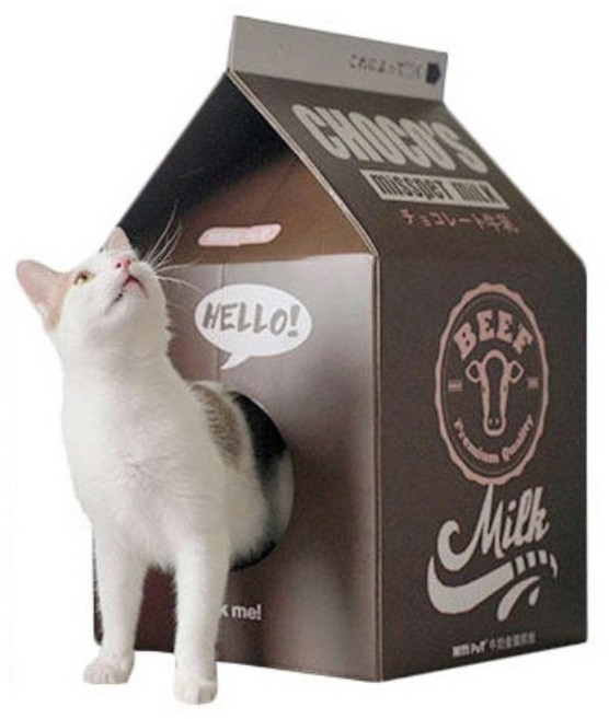 길고양이 집 하우스 길냥이 겨울집 고양이 우유팩 스크래쳐 숨숨집 급식소, 딸기, 1개