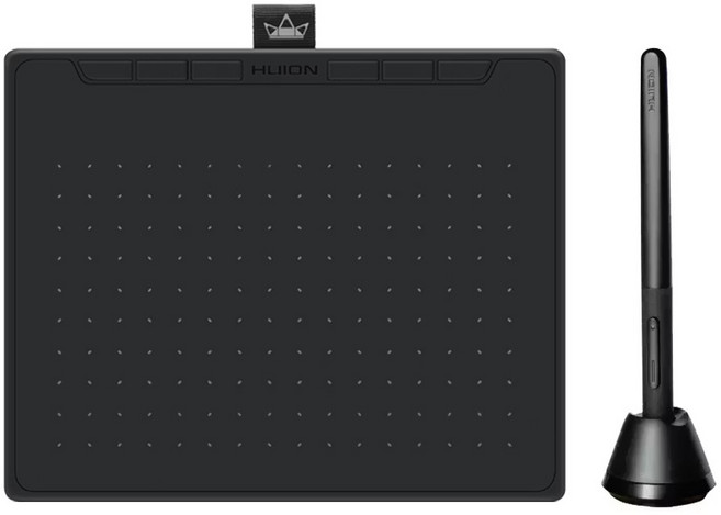 HUION 繪王 INSPIROY H640P plus 繪圖板 輕巧便攜 高靈敏度, RTS300-K 星空黑