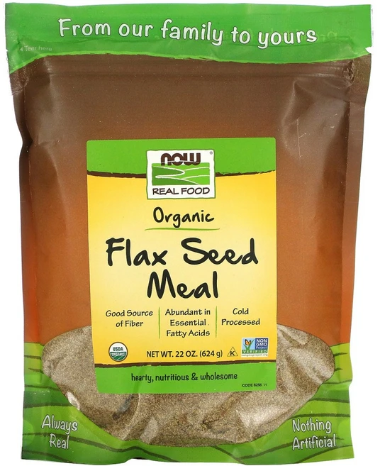 NOW Foods Real Food 유기농 아마씨 밀 624g(1.4lbs) 2팩, 22 온스, 2개, 2kg - 쿠팡