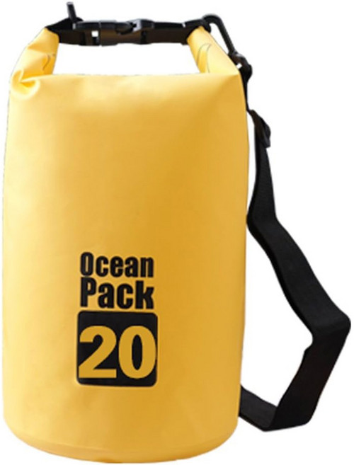 2L 30L 방수 드라이백 아웃도어 스포츠용 배낭 PVC 보관 카약 가방 래프팅 수영, 20L yellow