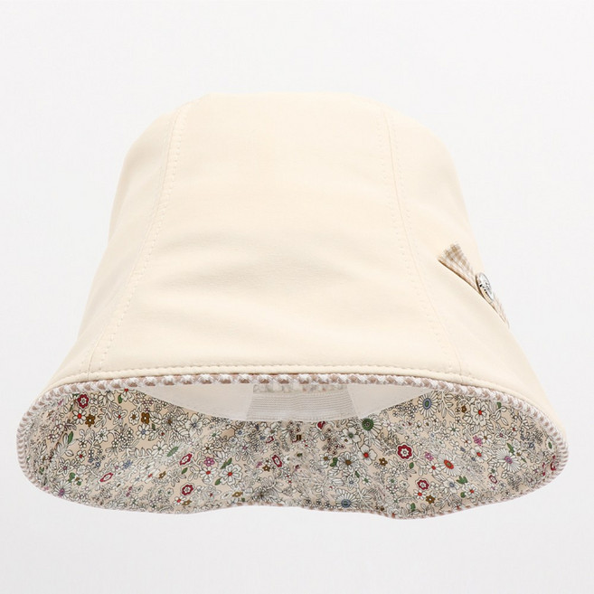 비토스 국내제작 체크장식 꽃 여성 벙거지 주름 포인트 모자 봄 여름 가을 모자