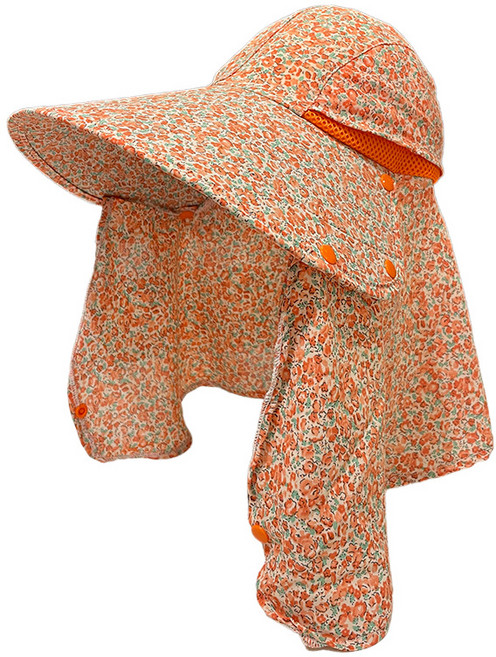 여름 여성 농사모자 꽃무늬 자외선차단 99.9% 햇빛가리개 밭일 작업모