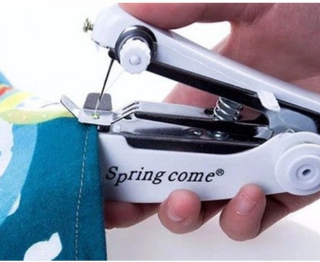 휴대용 미니 재봉틀 초보 손재봉틀 셀프 핸드미싱기 가정용 초간편 손바느질 미싱 빠르고 편한 핸드재봉틀, 1개