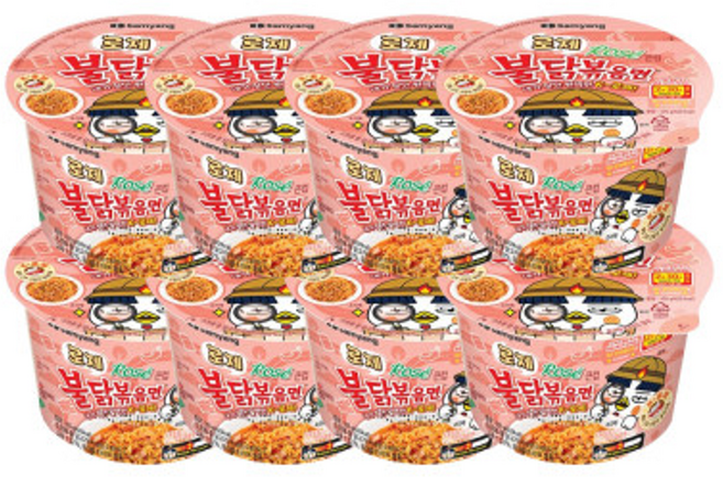 삼양 로제불닭볶음면 큰컵, 8개