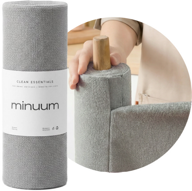 미늄 뜯어쓰는 다회용 롤행주 30cm x 30cm, 30개, 그레이