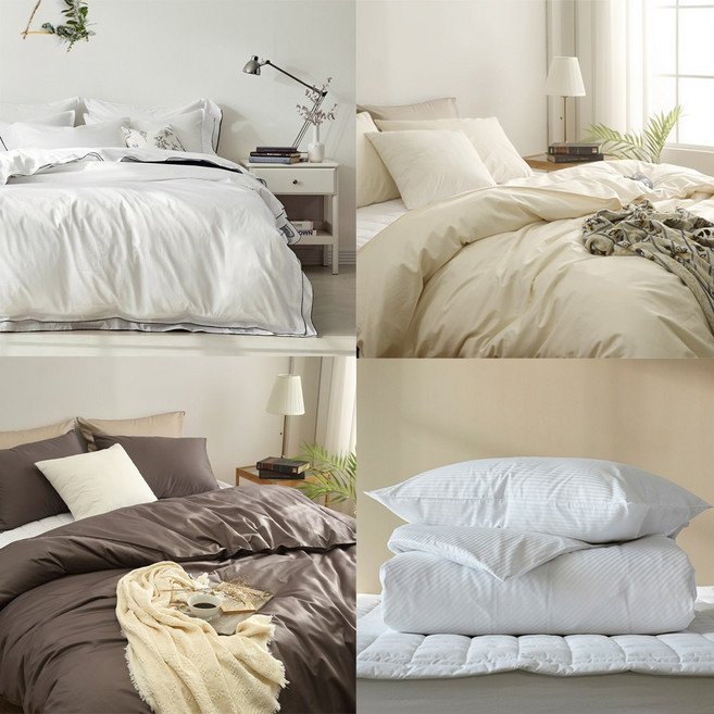 멜로우비 이불커버세트 모음 60수 100수 순면100% 베딩커버set S Q K 호텔침구