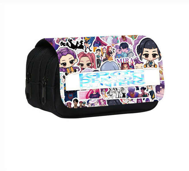 케이팝 데몬 헌터스 필통 대용량 양쪽 초등 중학생 색연필 펼쳐지는 심플 귀여운 신기한, 20CM*10CM*7.5CM, 헌트릭스