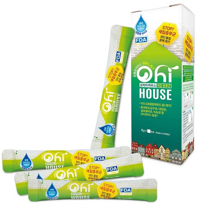 오하이하우스 새집증후군 제거제 대용량 10L(5g 분말 4포), 10L