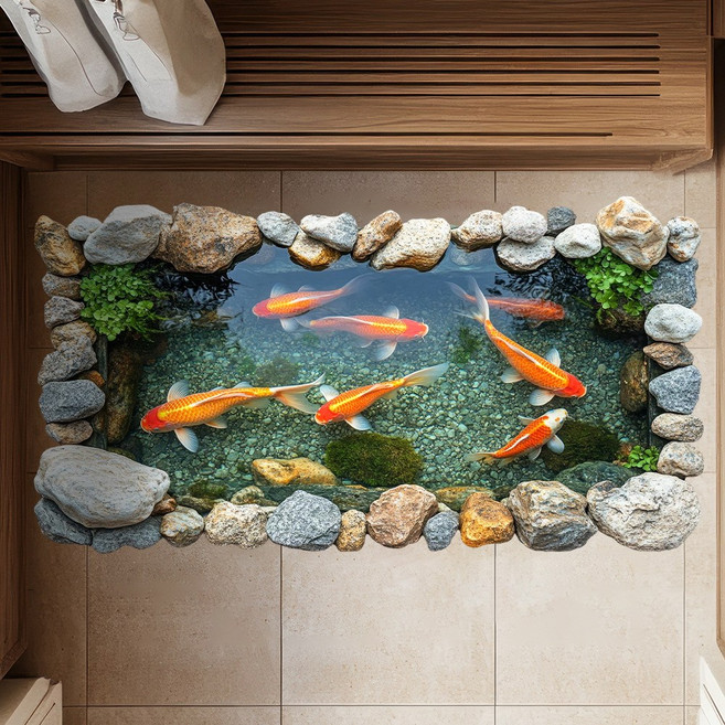 태쓰 인테리어 바닥 스티커, 잉어