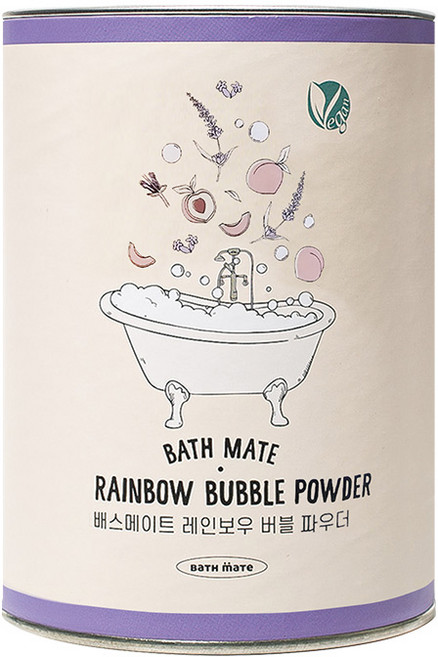 배스메이트 레인보우 버블 파우더 입욕제, 레인보우버블파우더, 1개, 380g