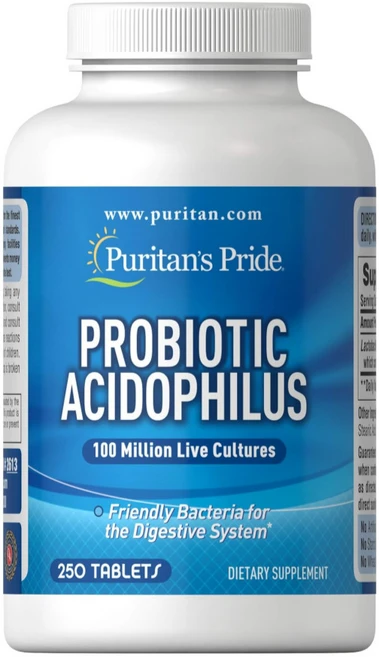퓨리탄스 프라이드 애시도필러스 프로바이오틱스 250정 Puritan's Pride Probiotic Supplement Acidophilus 250 Count, 1개 - 쿠팡