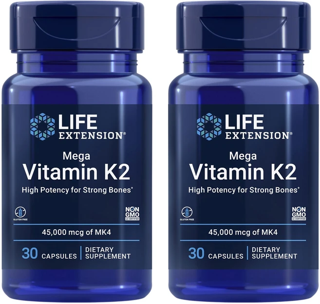 라이프익스텐션 메가 비타민 K2 MK4 45000mcg 캡슐, 2개, 30정 - 쿠팡
