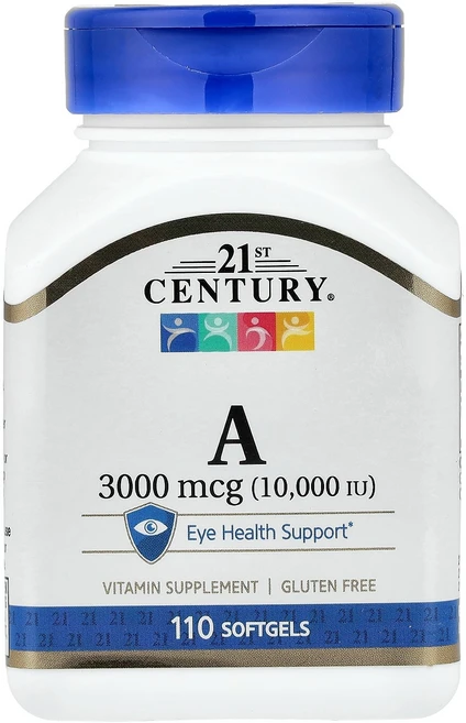 21st Century 21세기 센트리 비타민A 3000mcg 10000IU 110 소프트젤 영양제, 21st Century 21세기 센트리 비타민A 300, 1개, 110정 - 쿠팡