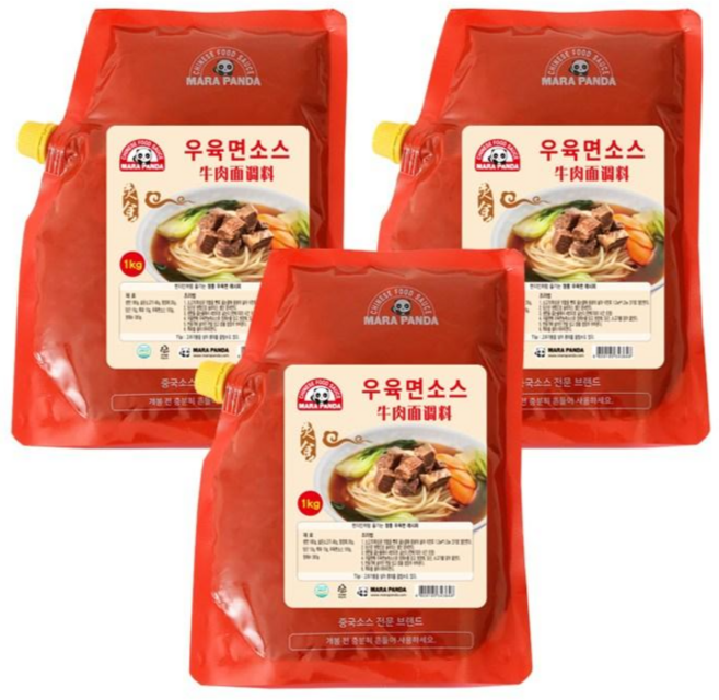우육면소스/업소용, 1kg, 3개