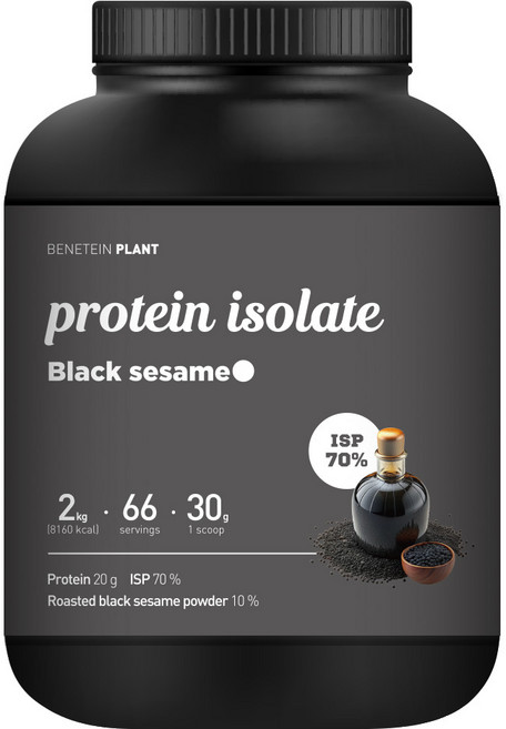 베네틴 플랜트 프로틴 단백질 쉐이크 아이솔레이트 흑임자맛, 1개, 2kg