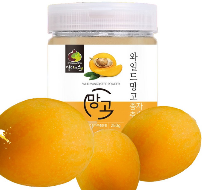 아프리칸 와일드 망고 종자 추출분말 야생망고 씨앗 렙틴 아디포넥틴 올레산 베타카로틴 첨가물없는 와일드망고씨앗 와일드망고종자가루 파우더 뱃살 250g, 3개