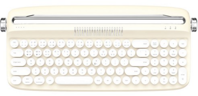 엑토 레트로2 블루투스 멀티페어링 풀배열 유무선겸용 일반형 키보드, 버터아이보리색, B309