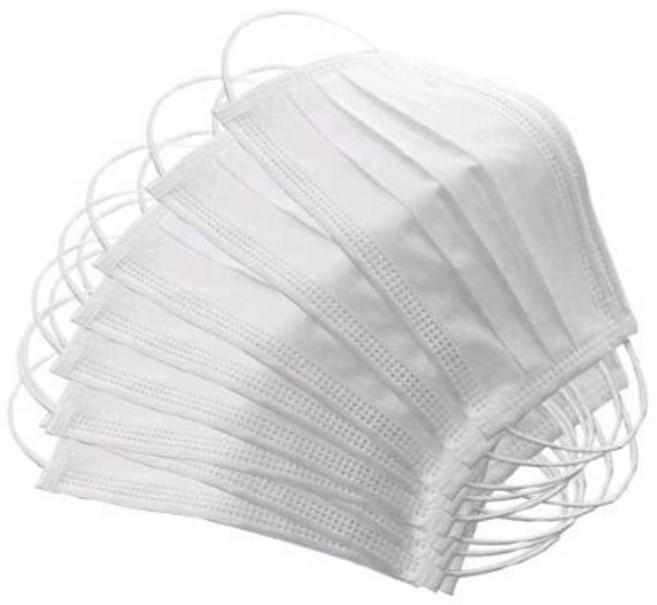 일회용 3층 구조 마스크 화이트, 20매입, 1개
