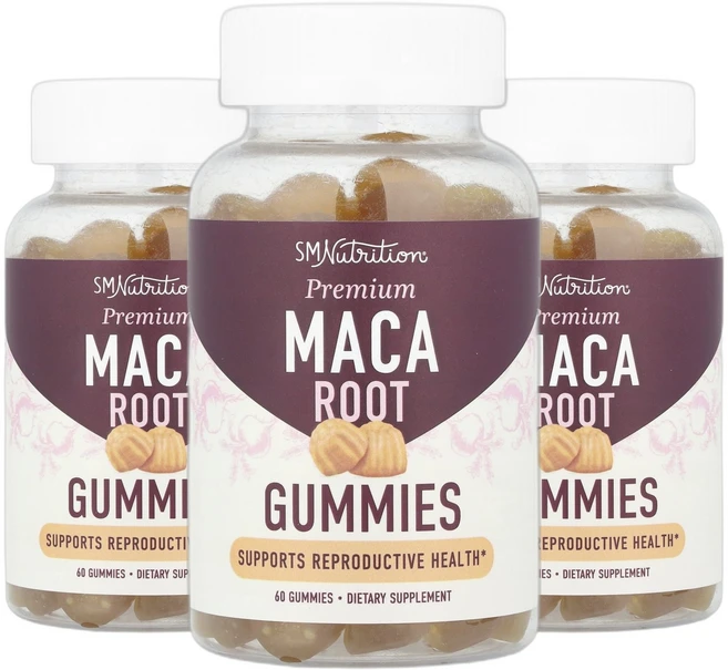 SM뉴트리션 프리미엄 마카 MACA 뿌리 패션프루트 구미젤리 60개 2+1, 60정, 3개 - 쿠팡