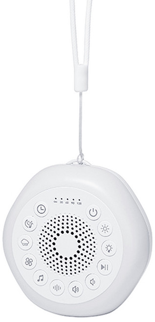 白噪音儀 助眠小夜燈 攜帶型睡眠輔助器, 哄睡神器 白噪音助眠儀, 白色, JX-507