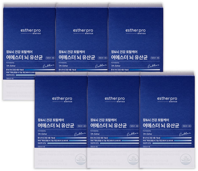 여에스더 장뇌유산균 NK4146 6박스, 6세트, 30회분