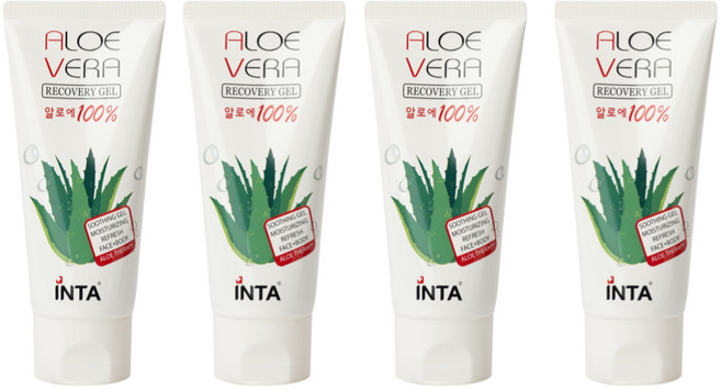 인타 100% 알로에베라리커버리겔 120g, 120ml, 4개