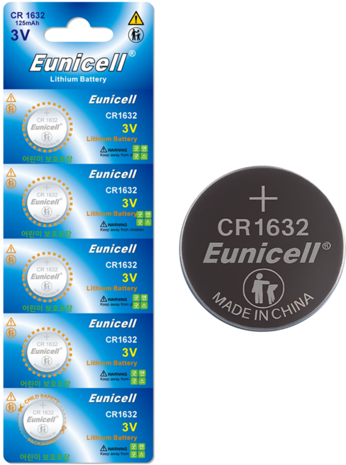 굿앤굿스 CR1632 유니셀 Eunicell 코인 건전지, 1개, 5매입