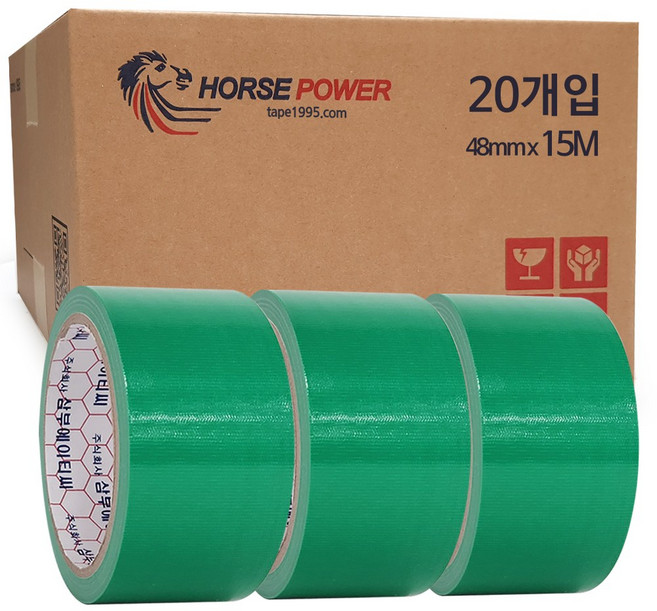 홀스파워 국산 청테이프 녹색 48mm x15M, 20개