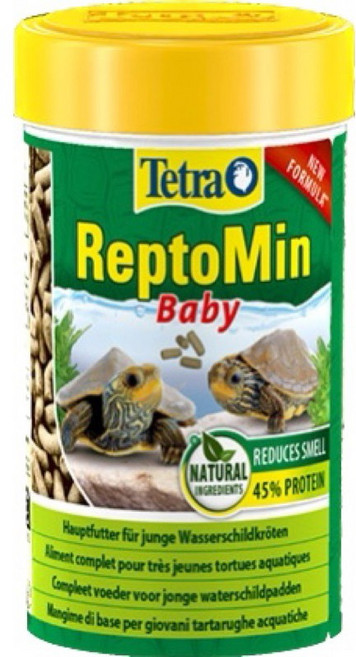 Tetra Reptomin 兩棲爬蟲烏龜條狀飼料, 1個, 幼龜專用 250ml效期2027.08
