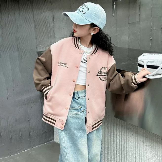 하와즈 컬러배색 봄가을 야구점퍼 데일리 점퍼