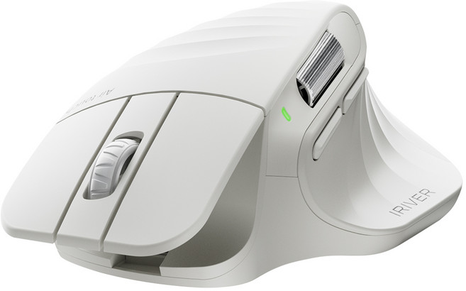 아이리버 Air Lift 50 충전식 멀티페어링 세미 버티컬 블루투스 무소음 무선 마우스, WHITE