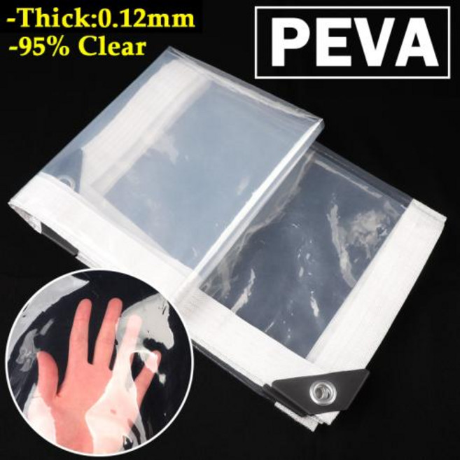 타프스크린 캠핑용 방풍쉘터 야외 피크닉용 95 투명 PEVA 방수 천 파티오 퍼골라 시스루 타프 커튼 홈 윈도우 따뜻한 필름 유지 야외 타포린