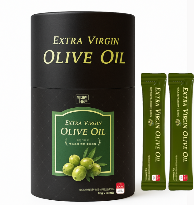 위대한습관 최저산도0.1 유기농 엑스트라버진 올리브오일 스틱, 10g, 30개