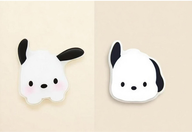 퍼플지니 캐릭터그립톡 강아지 멍멍이 스마트톡거치대1+1, 2개, 화이트