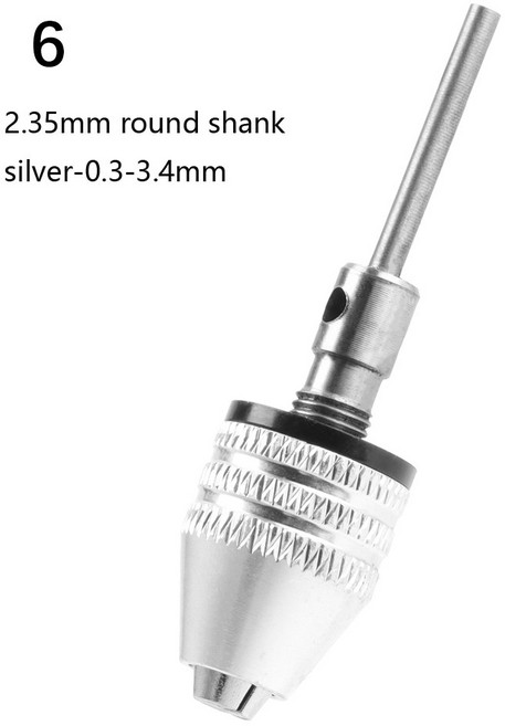 드릴 키리스 샤프트 클램프 8MM 전기 모터 미니 고정 장치 헥스 샹크 육각 비트 어댑터, 6) 6, 6) 6