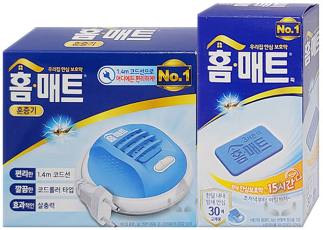 홈매트 코드롤러 훈증기1개 + 교체용 매트 30매 -T.C, 1개