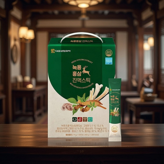 대웅생명과학 녹용홍삼진액100포, 10g, 1