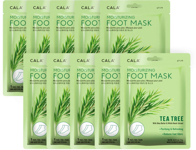 매직브라이트 촉촉한 발팩 겨울 보습 각질제거 풋팩 수분공급 양말 홈케어 풋마스크팩, 티트리 발팩, 1개, 10매