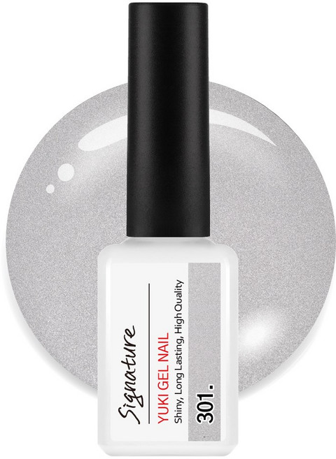 유키 시그니처 젤네일, 301호 실크메탈릭실버, 7g, 1개