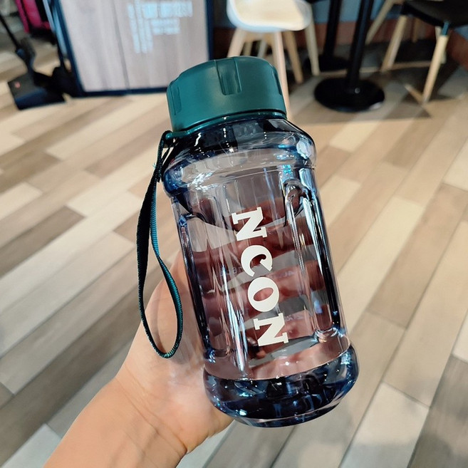 NOON 大容量防摔塑膠水杯, 藍色, 1套, 1300L