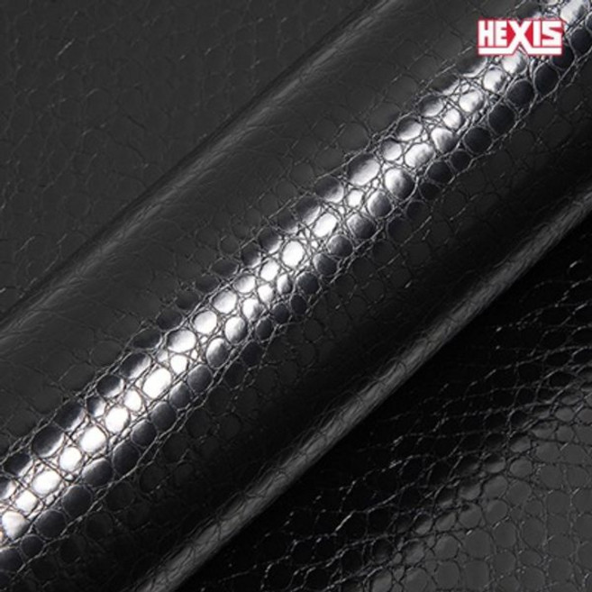 HEXIS 랩핑시트지 HX30AL890B / 검정악어가죽 10CM