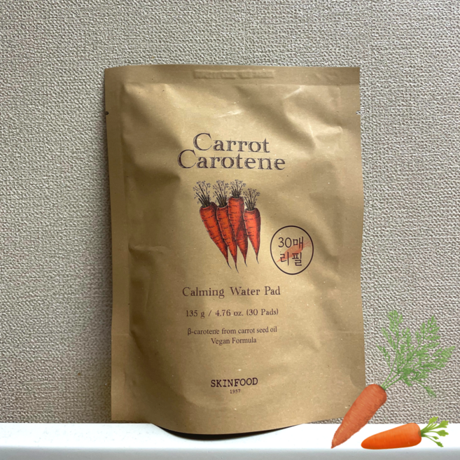 스킨푸드 캐롯 카로틴 카밍 워터 패드 30매 리필, 30매입, 2개