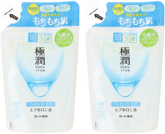 HADALABO 肌研 極潤保濕化妝水 輕盈型 補充包, 2個, 170ml