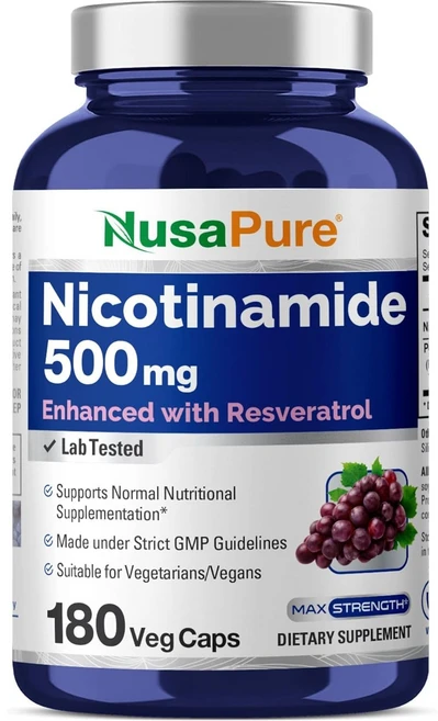 누사퓨어 니코틴산아미드 500mg 베지 캡슐, 180정, 1개 - 쿠팡